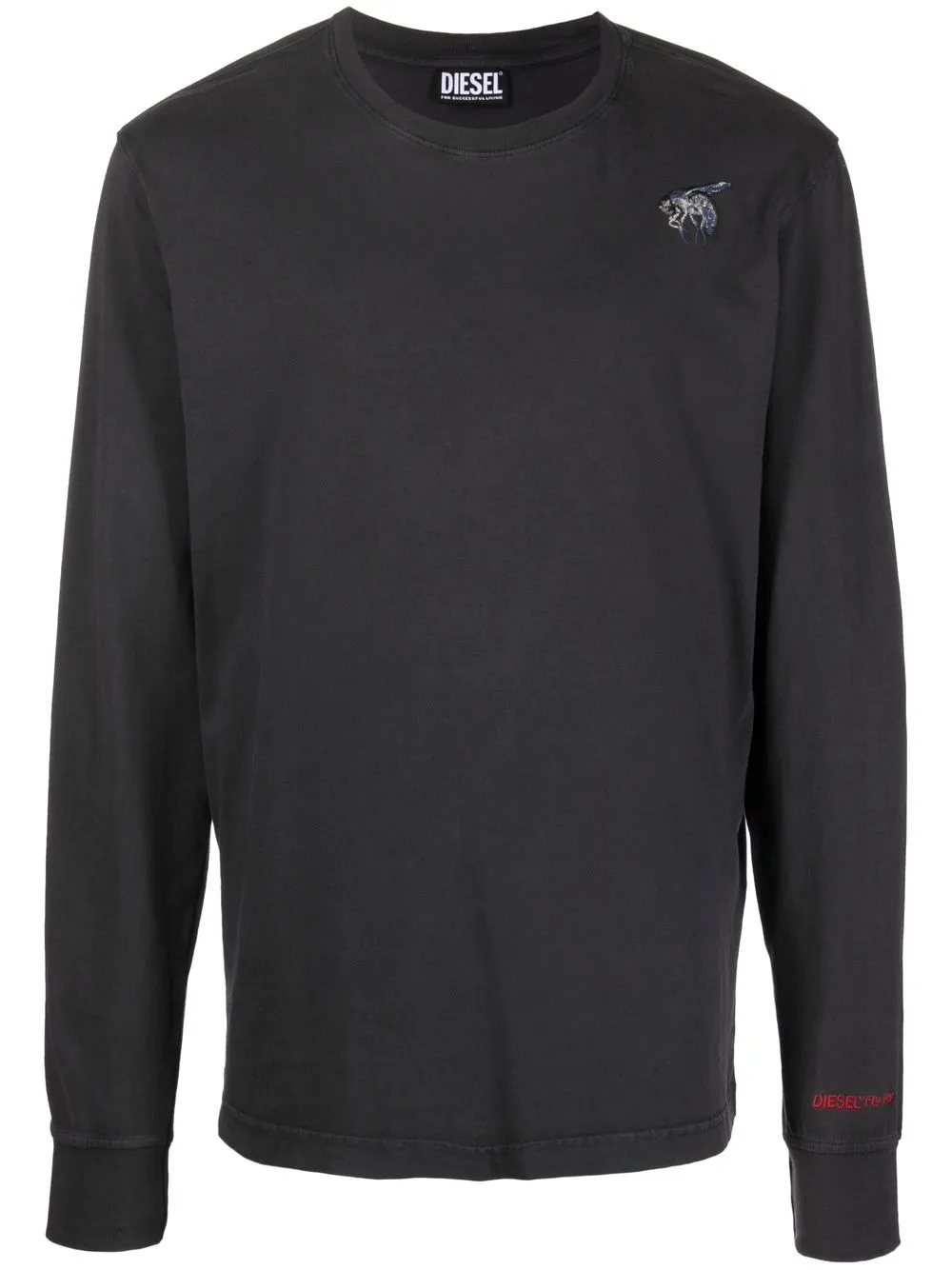 

Diesel embroidered-logo crew neck sweatshirt - Black