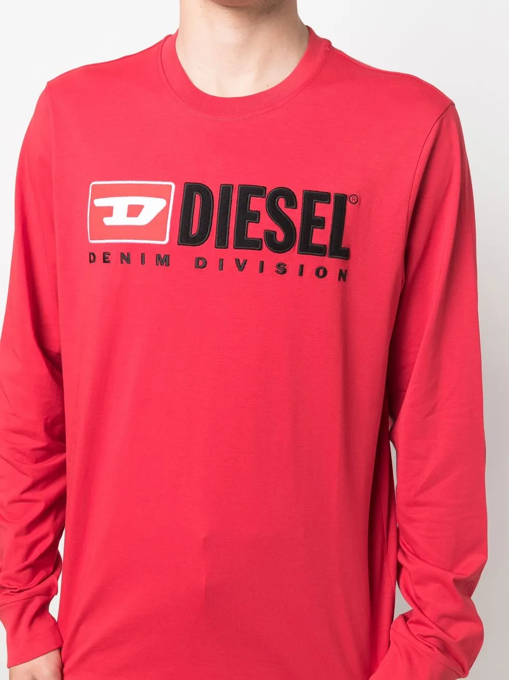 Diesel Sweater met logoprint Rood