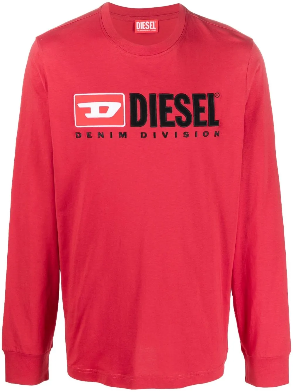Diesel Sweater met logoprint Rood