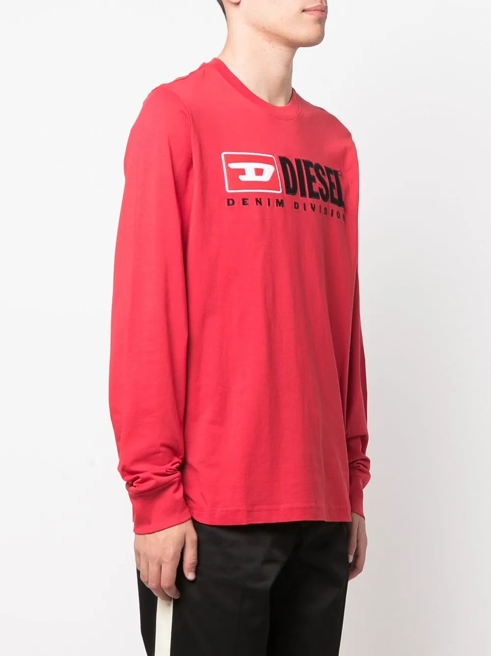 Diesel Sweater met logoprint Rood