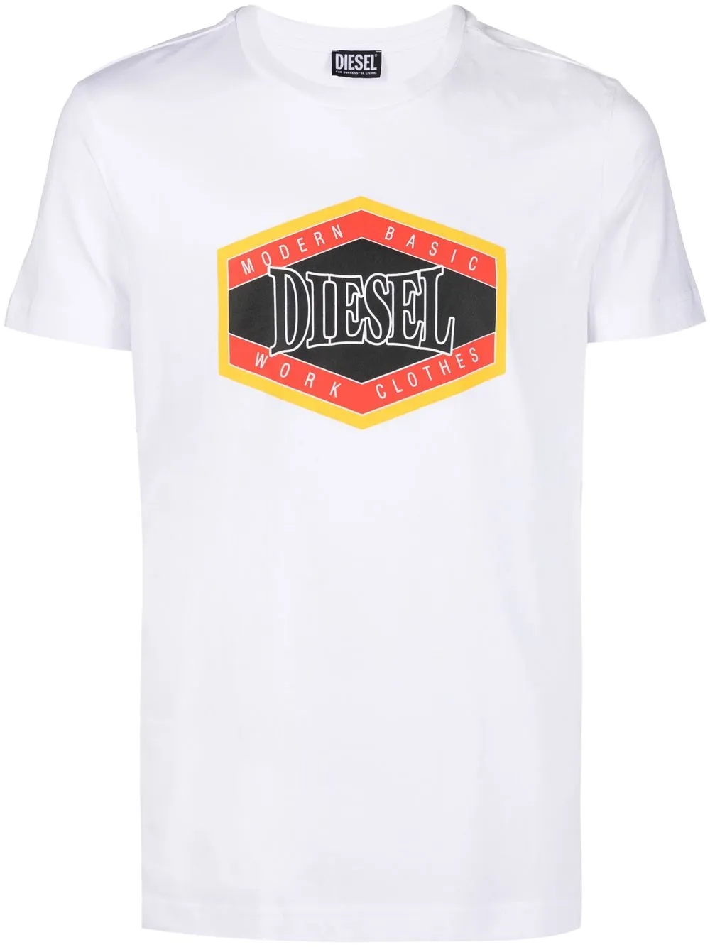 

Diesel playera manga corta con logo estampado - Blanco