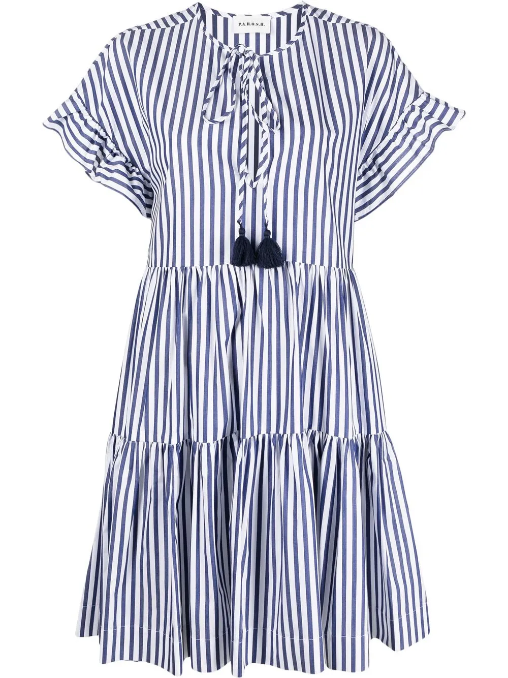 

P.A.R.O.S.H. striped shift dress - Blue
