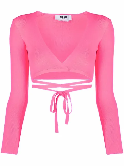 MSGM top corto con agujetas