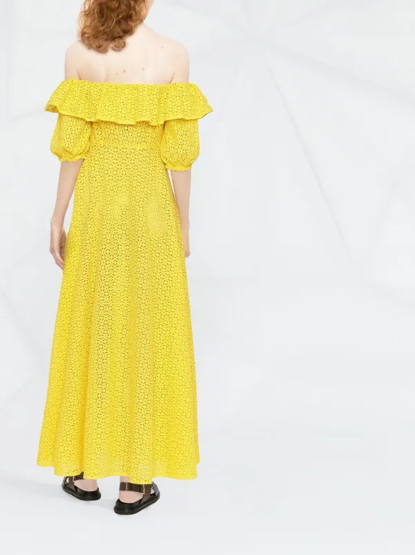 shoulder Broderie Anglaise Dress - Farfetch