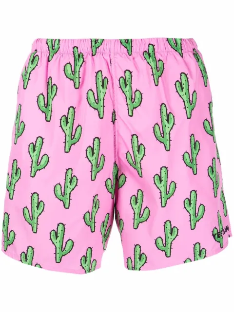 yes i am shorts de playa con cactus estampado