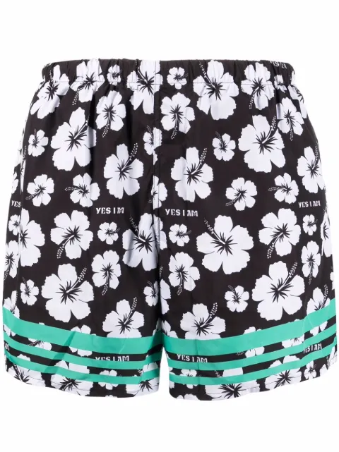 yes i am shorts de playa con estampado floral