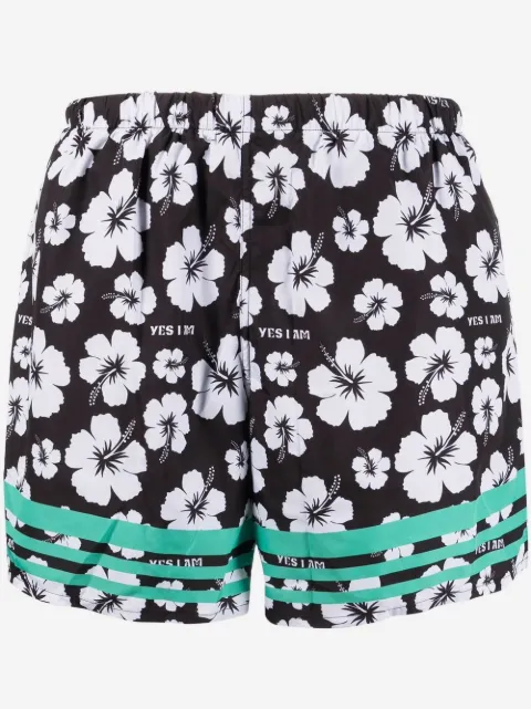 yes i am short de bain à fleurs