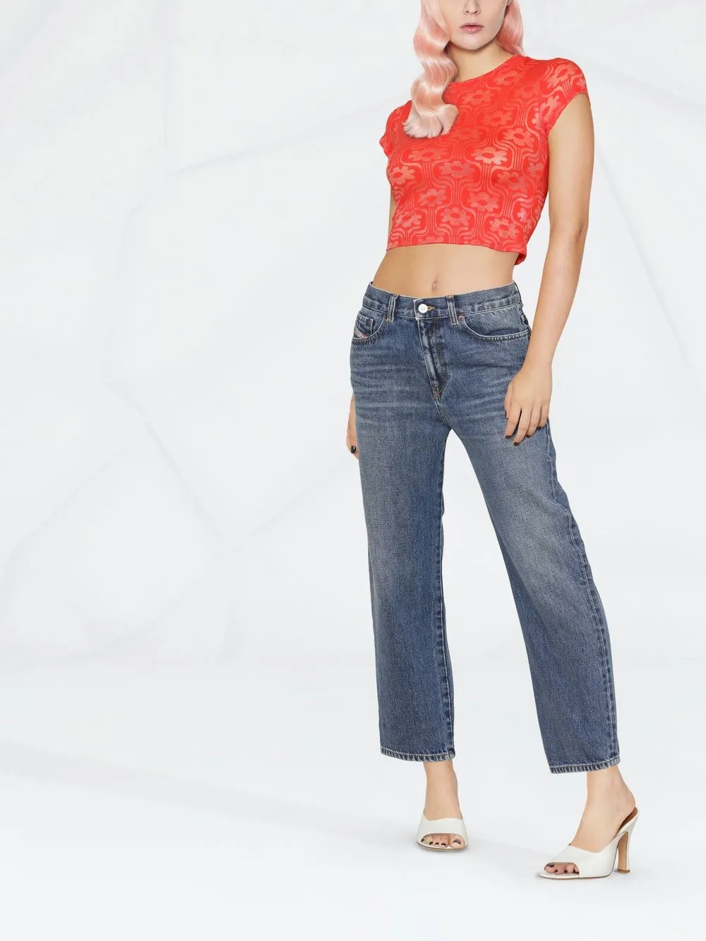 Diesel 2016 cropped jeans - Blauw