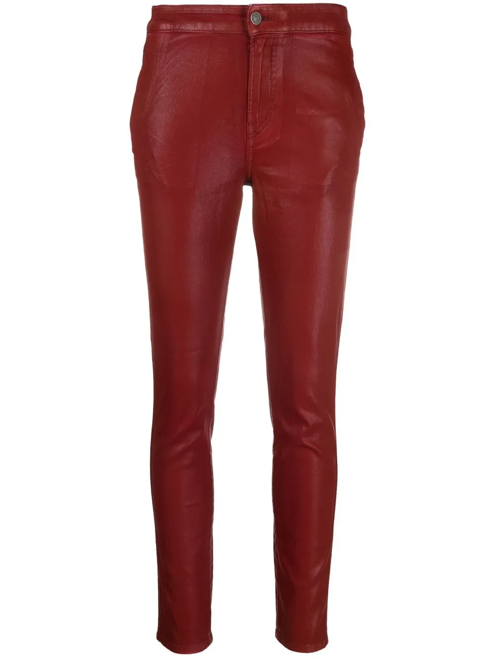 

Diesel Skinny - D-Tail Track wax-coated trousers - Red