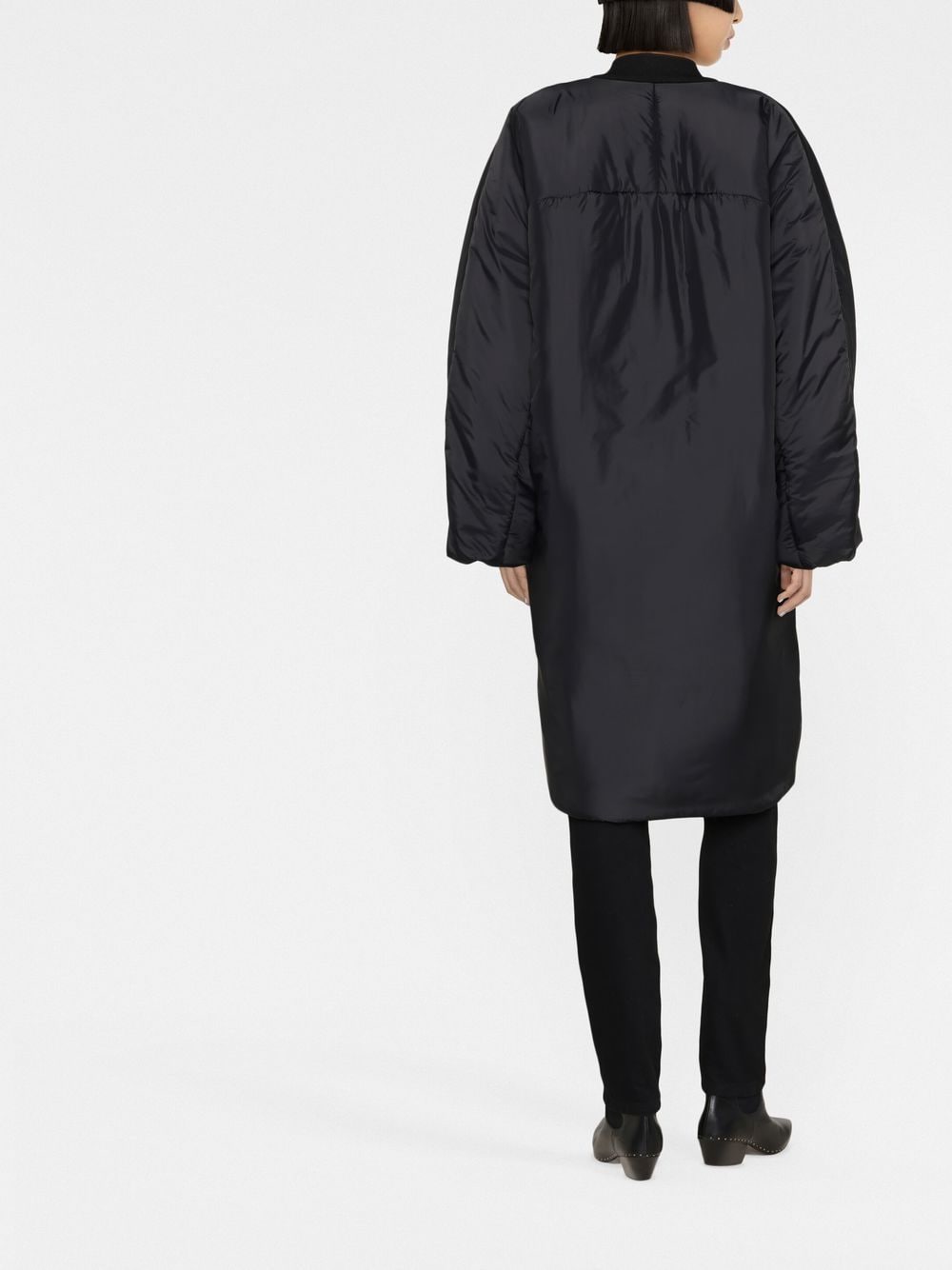 Shop Diesel Oversized Zipped Coat In Schwarz