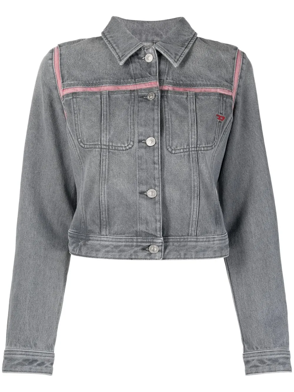 

Diesel De-Slimmy-Sp1 Trucker denim jacket - Grey