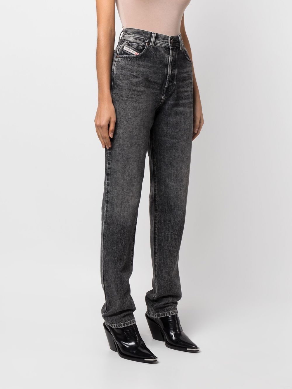 Shop Diesel 1956 D-tulip 007c4 Straight-leg Jeans In Grey