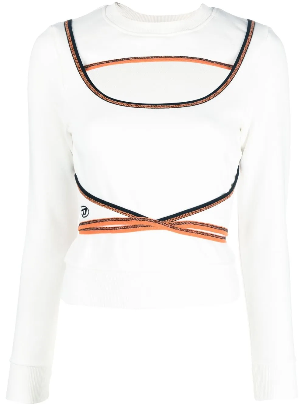 

Diesel F-Crossette logo-embroidered sweatshirt - White