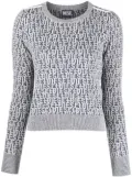 Diesel logo-jacquard knitted jumper - Black
