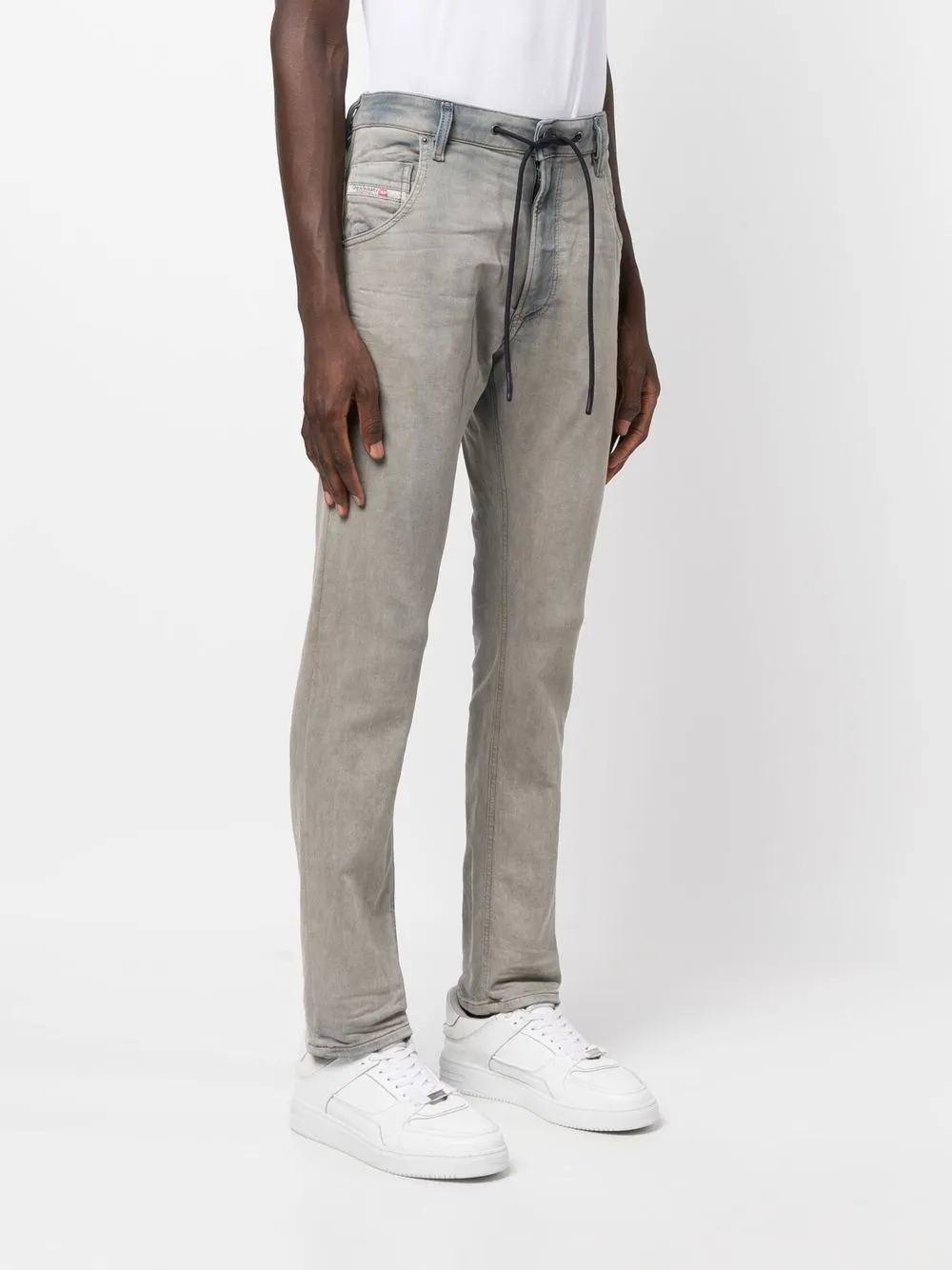  Diesel Krooley Tapered Jeans Mit Kordelzug   Blau 