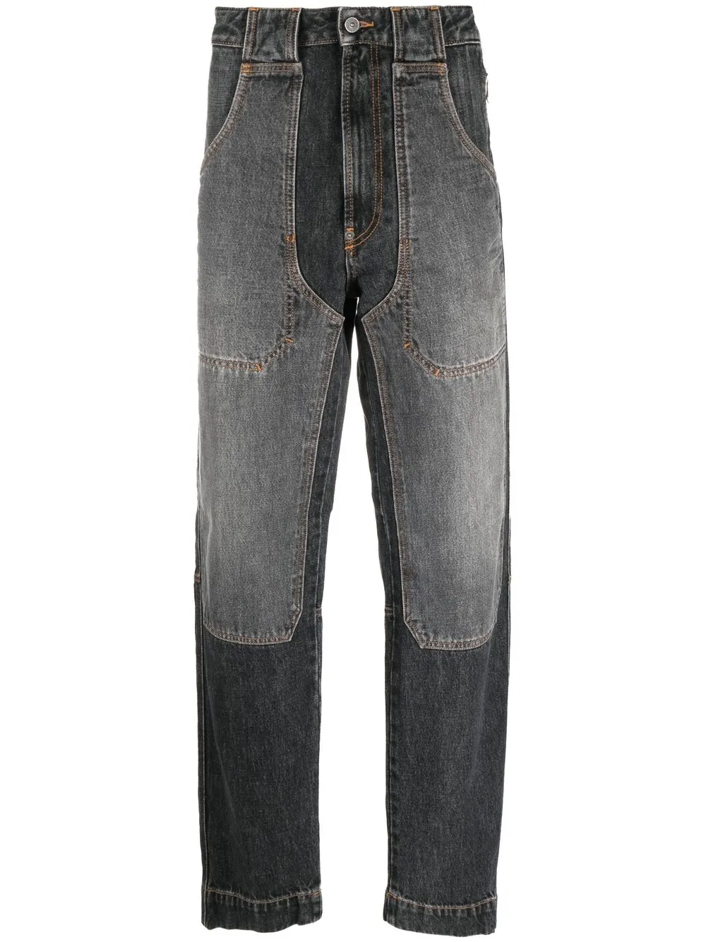 

Diesel patchwork straight-leg jeans - Black