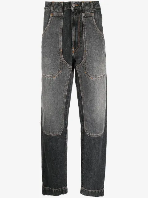 Diesel jeans rectos con diseño patchwork