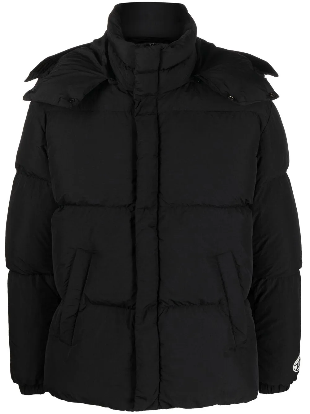 

Diesel logo-print padded coat - Black