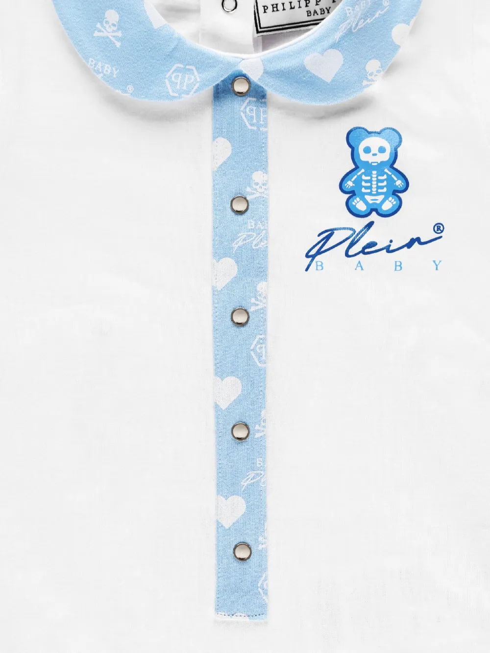 Philipp Plein Junior Romper met beerprint Wit