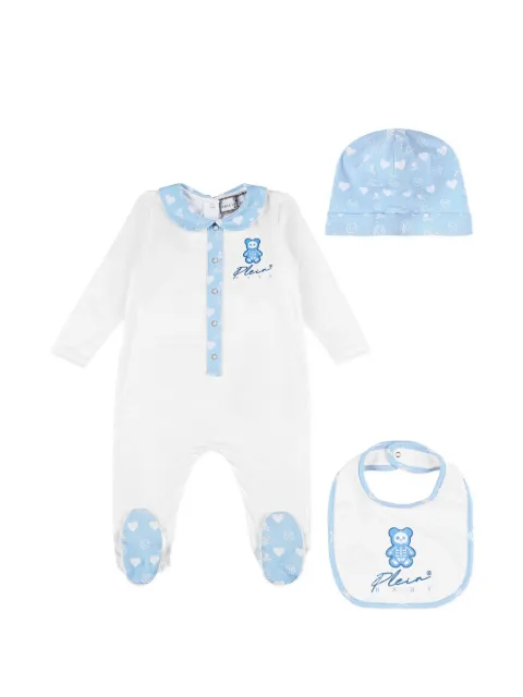 Philipp Plein Junior trousseau de naissance à imprimé Bear