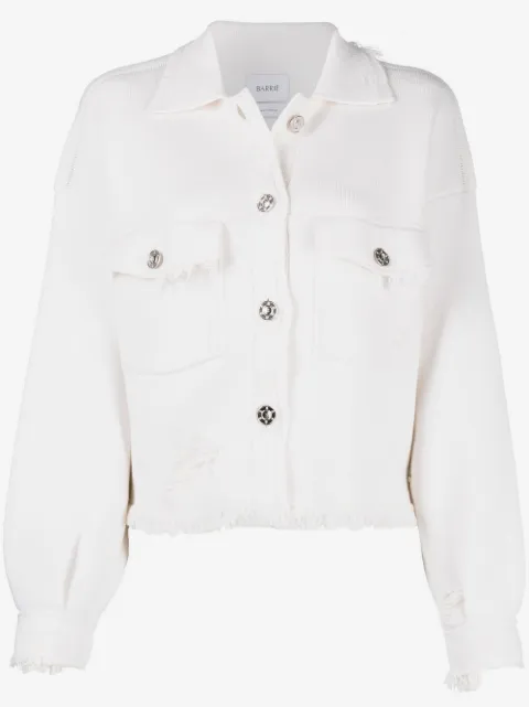 Barrie Jeansjacke mit Fransen