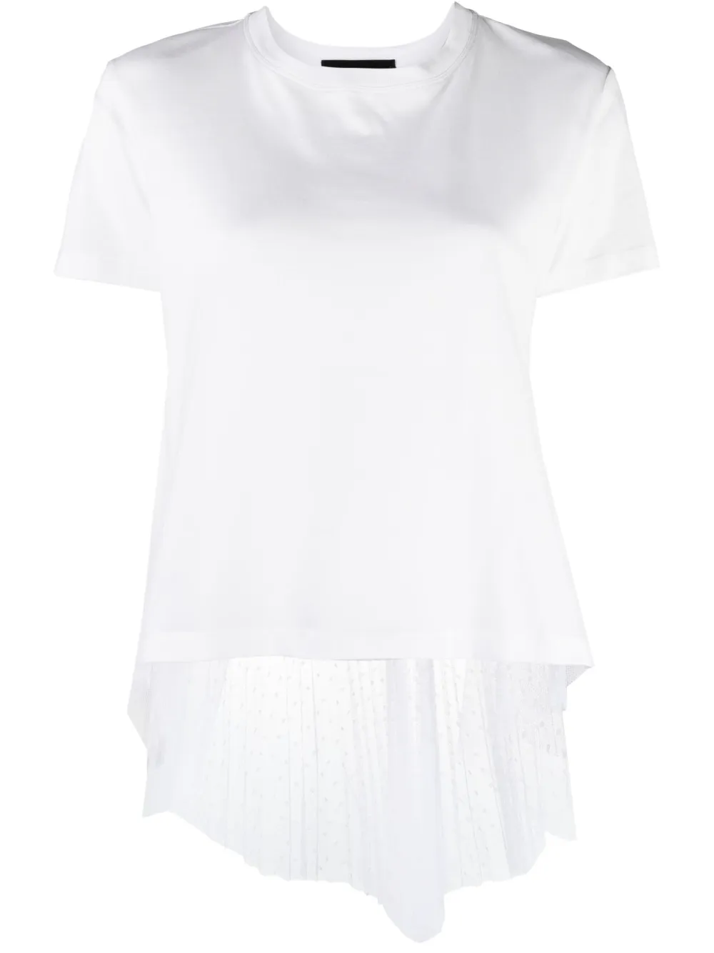 

RED Valentino point d'esprit panel T-shirt - White