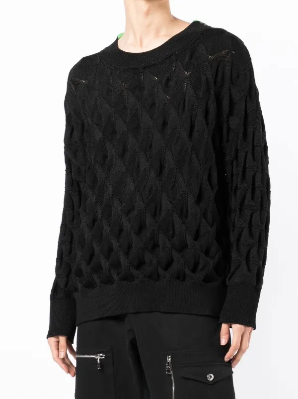 Namacheko cape-detail open-knit Jumper - Farfetch