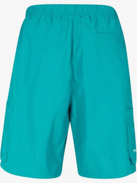 Supreme logo-patch cargo water shorts