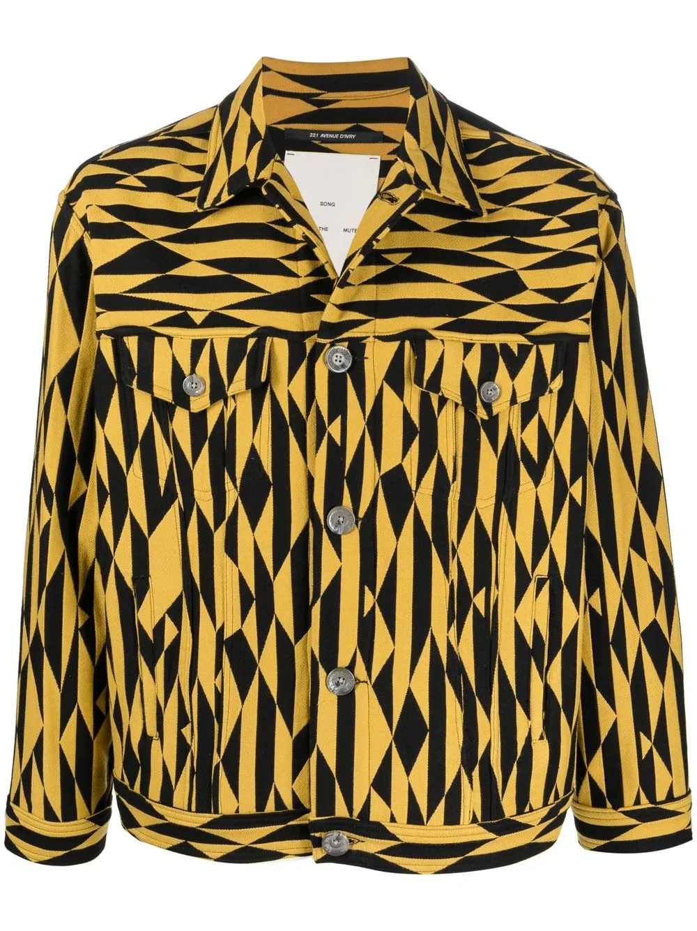 

Song For The Mute graphic-print cotton jacket - Black