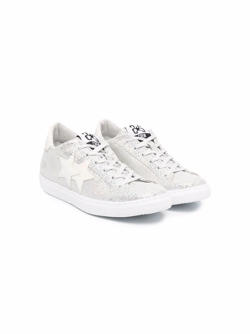 

2 Star Kids TEEN star patch sneakers - Silver