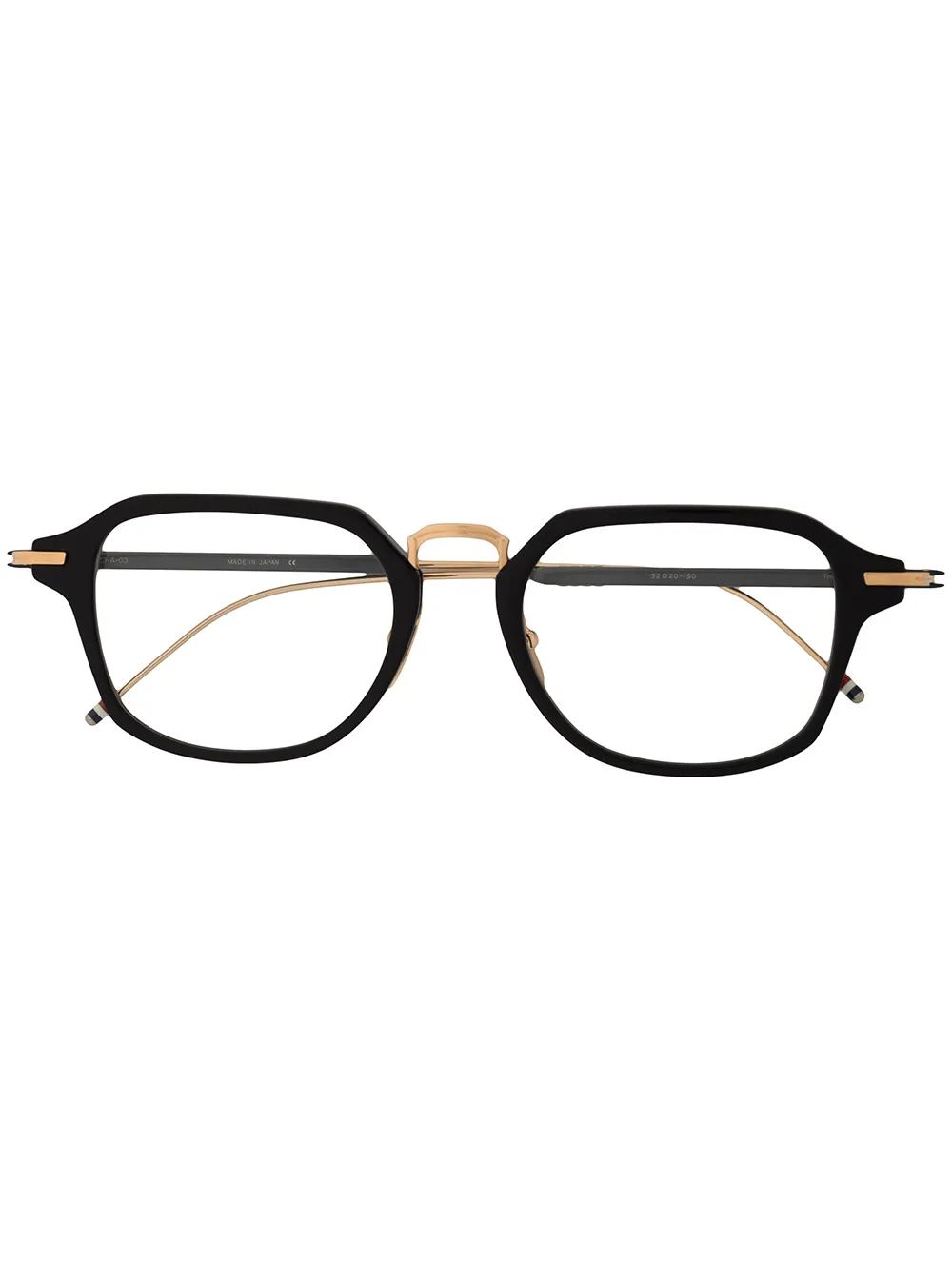 

Thom Browne Eyewear lentes con armazón gruesa - Negro