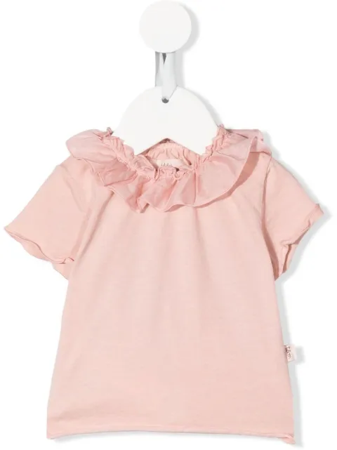 TEDDY & MINOU playera con volantes en el cuello