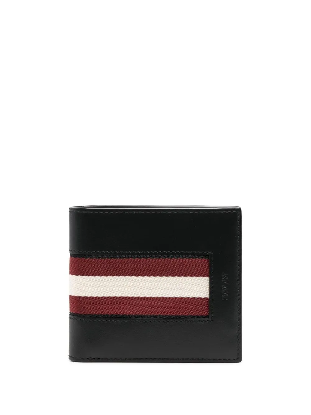 

Bally cartera plegable a rayas - Negro