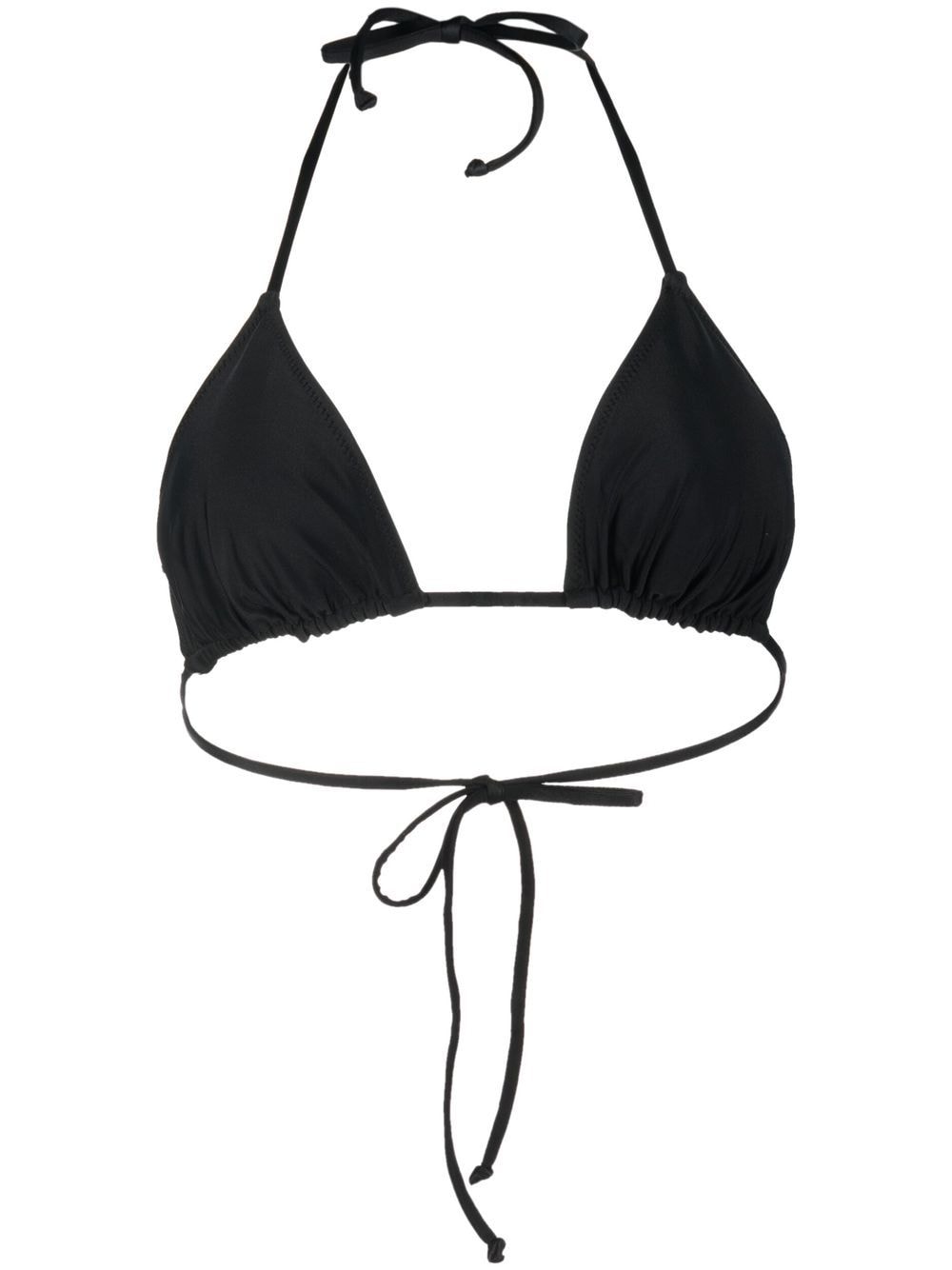 ganni haut de bikini à bonnets triangles - noir