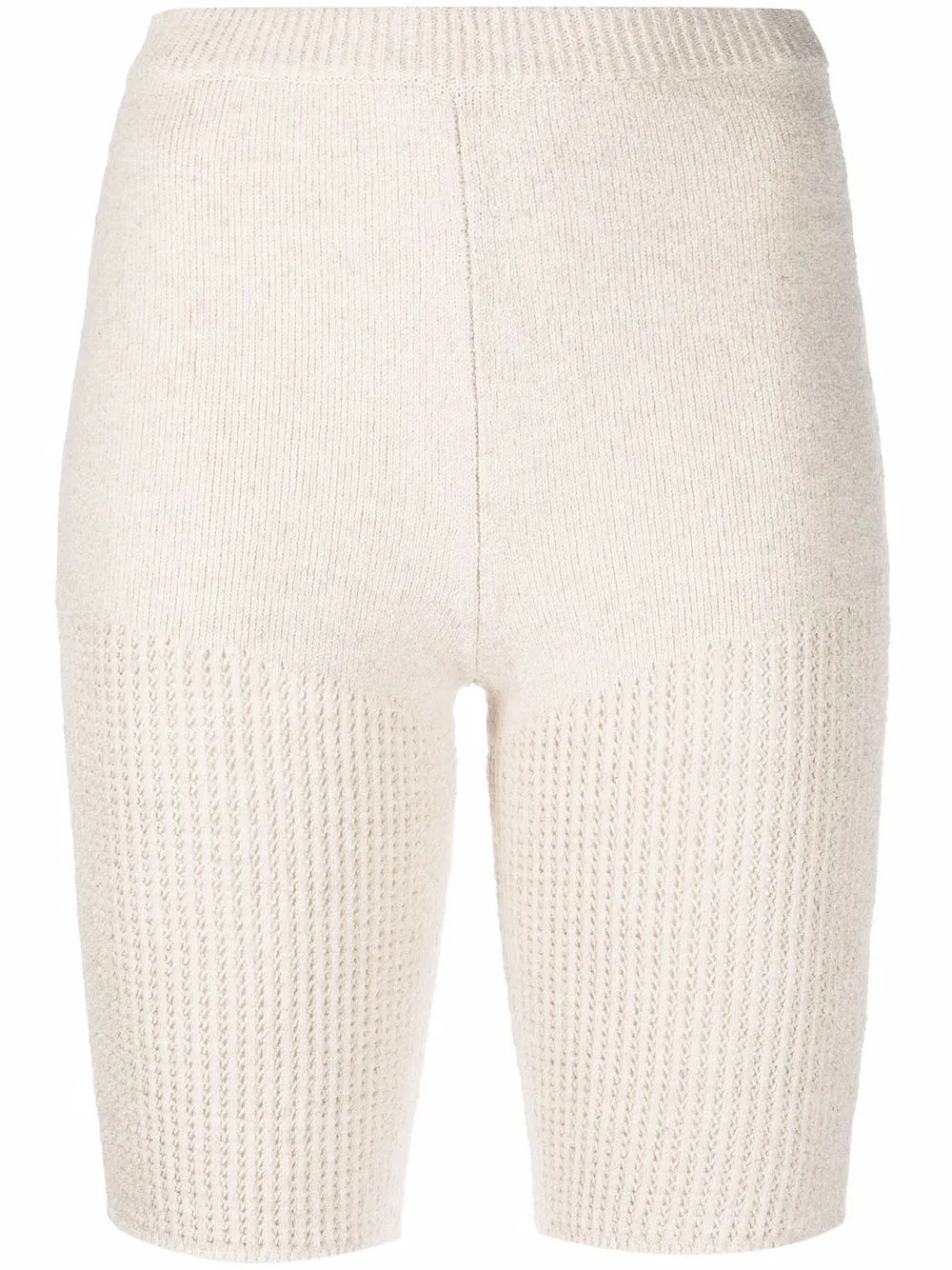 

Nanushka ribbed-knit biker shorts - Neutrals