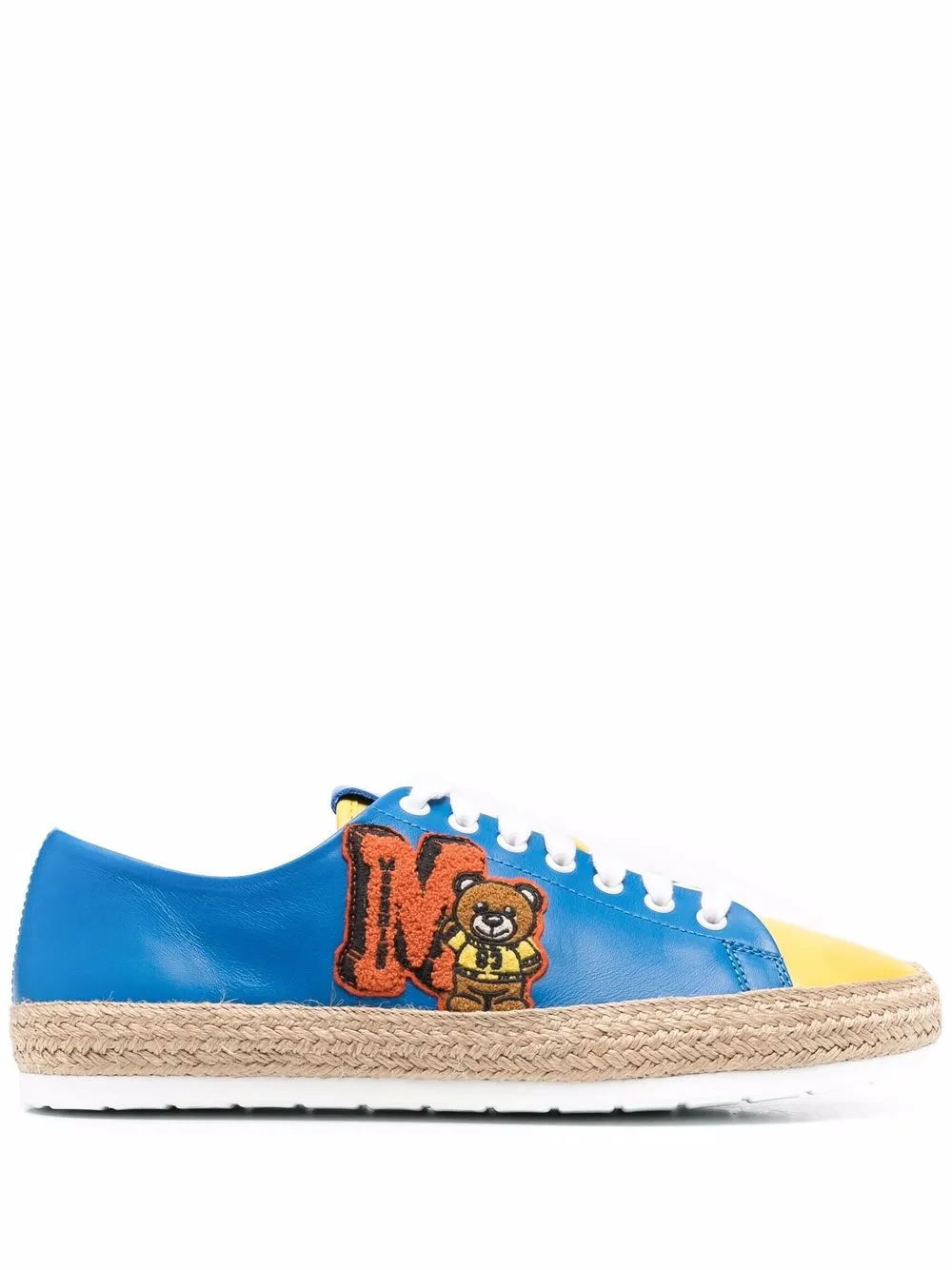 

Moschino side logo-patch espadrilles - Blue