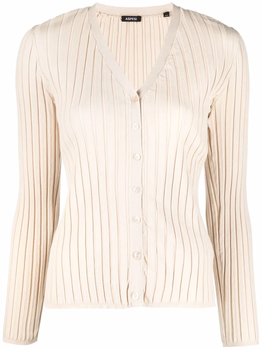 

ASPESI ribbed-knit cardigan - Neutrals