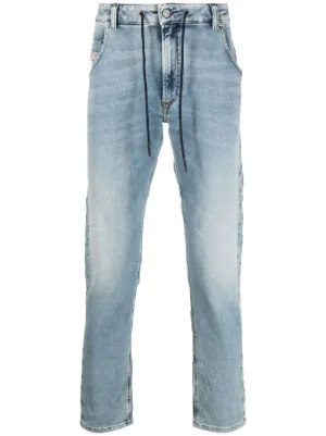 パンツ Just Cavalli Deconstructed Denim Jeans Just Cavalli ripped-detailing straight-leg Jeans | Blue | FARFETCH JO