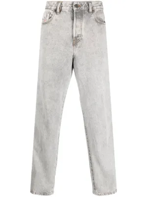 Diesel D-Rise ダメージ ストレートジーンズ | ブラック | FARFETCH JP
