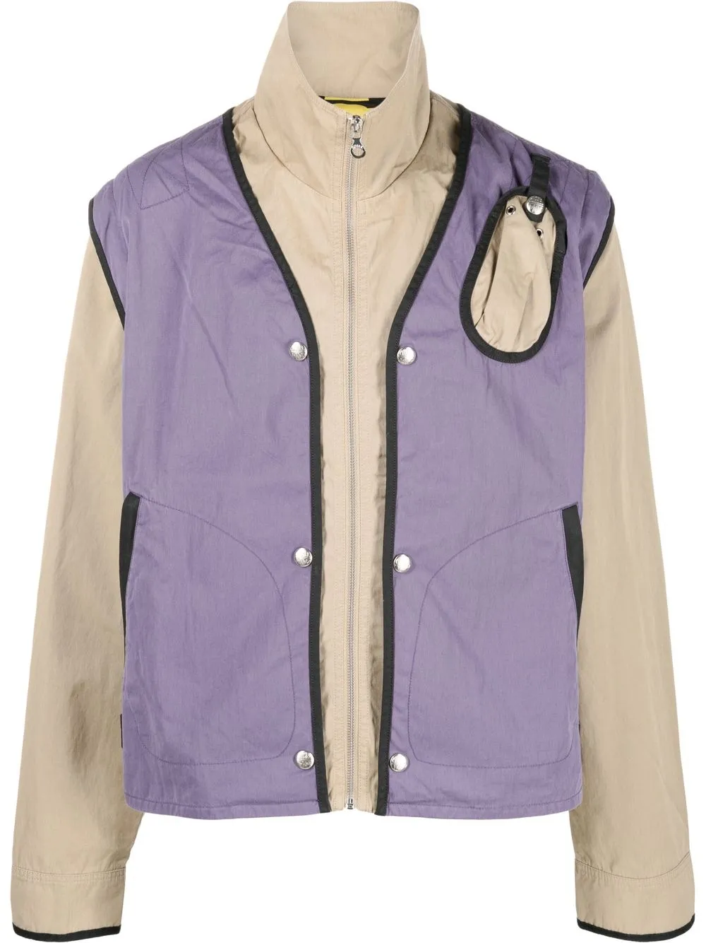 

Diesel detachable-sleeve layered jacket - Purple