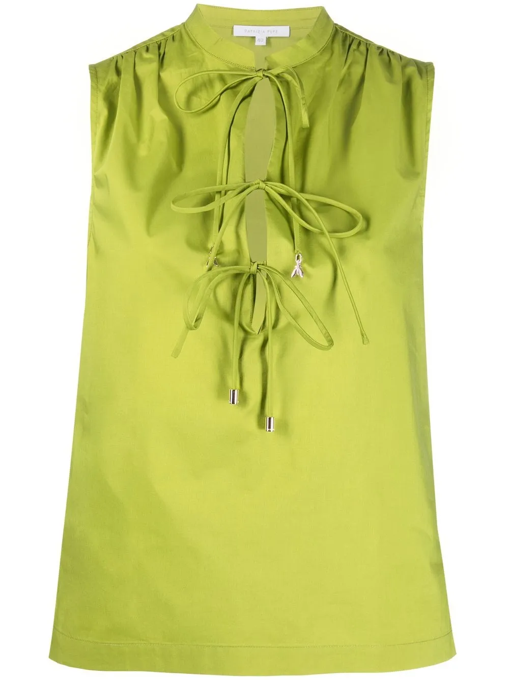 

Patrizia Pepe blusa sin mangas con cordones - Verde