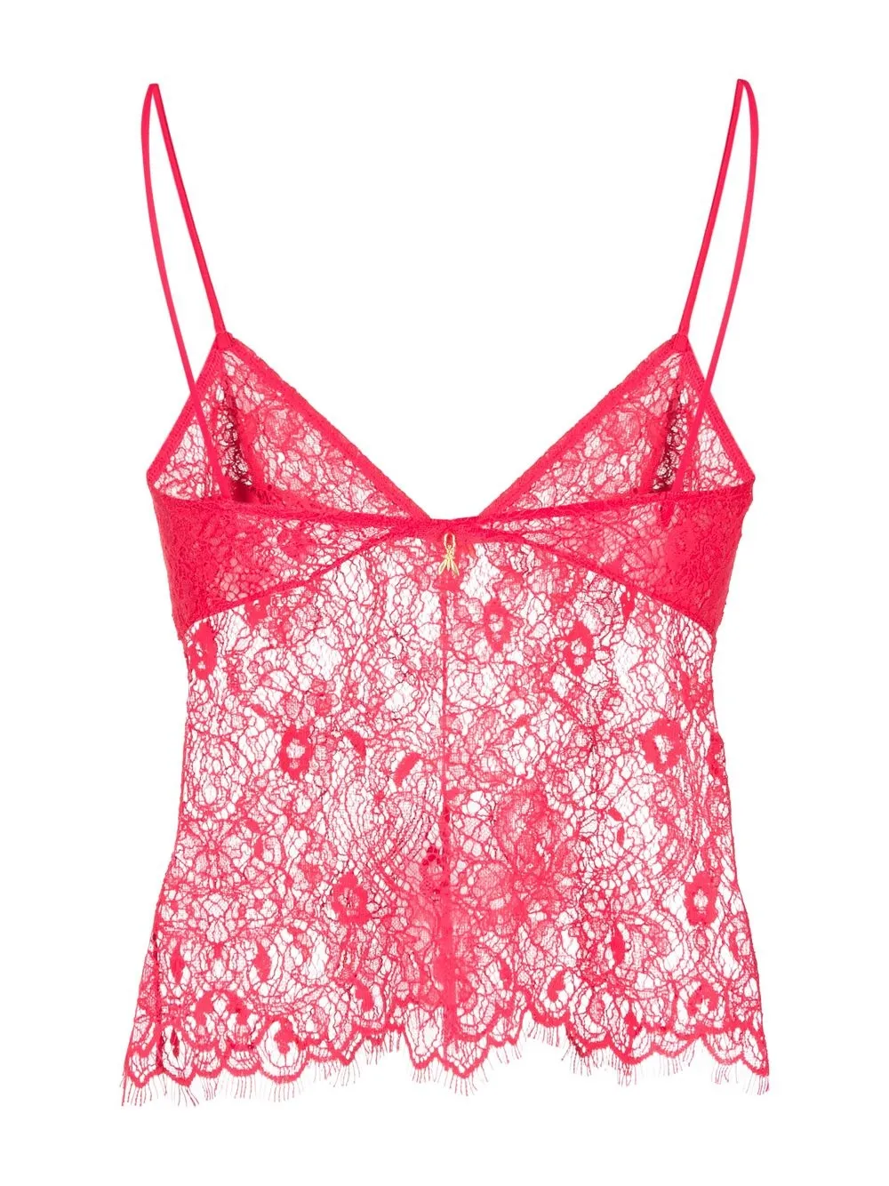 Patrizia Pepe Hemd met bloemenkant - Rood