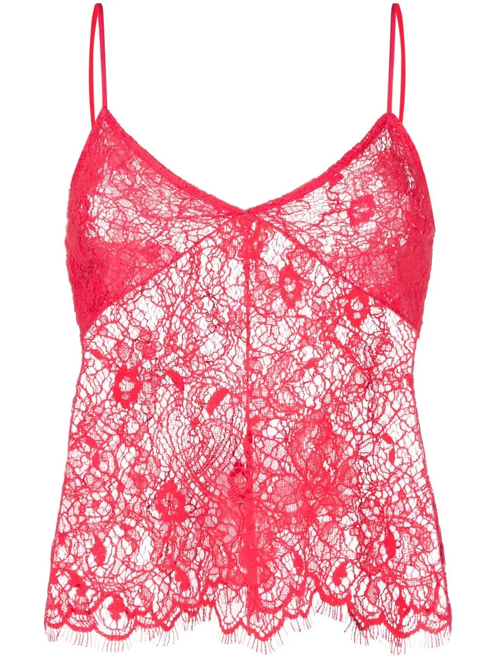 

Patrizia Pepe top con encaje floral - Rojo