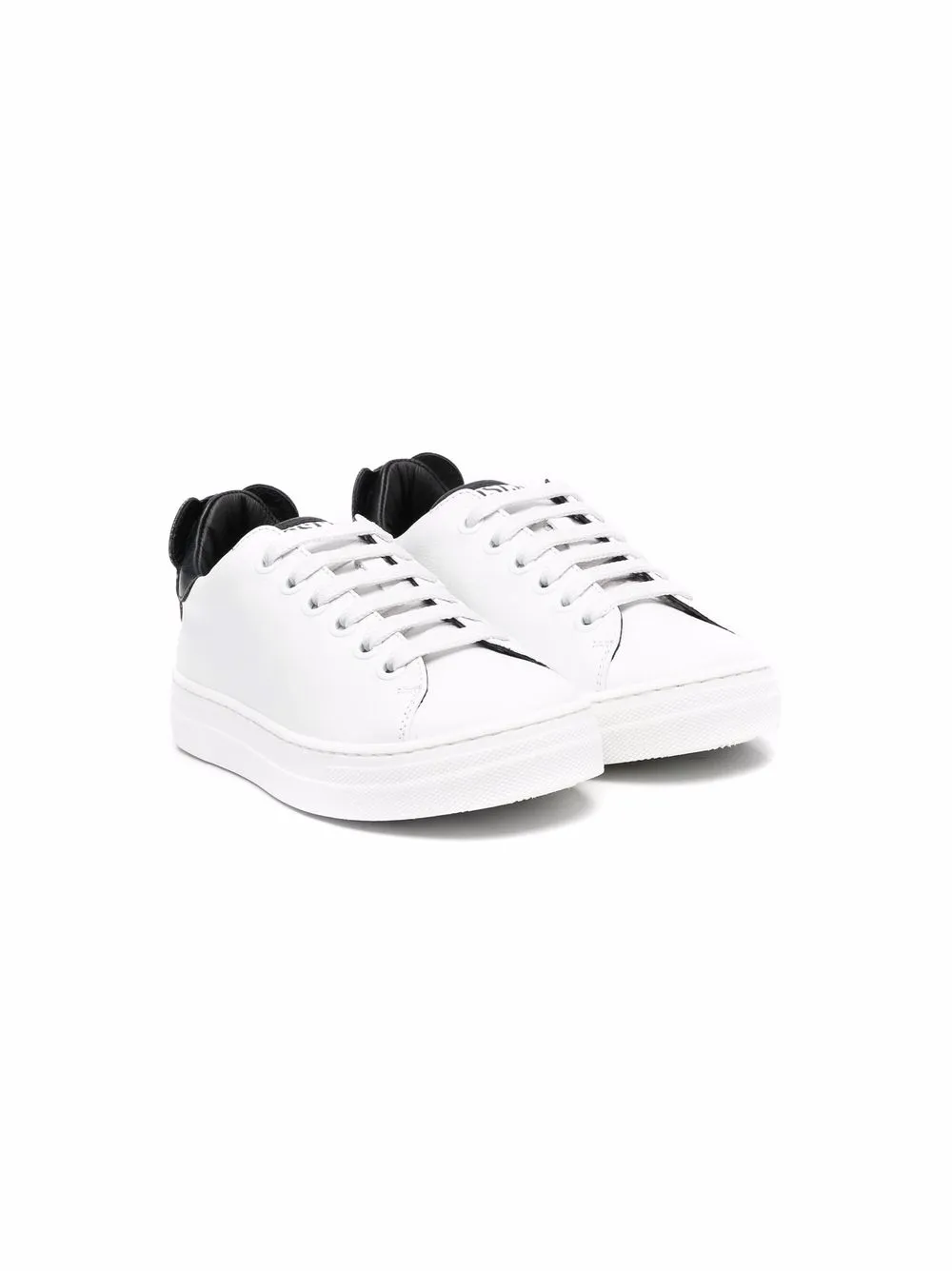 

Moschino Kids tenis con agujetas - Blanco