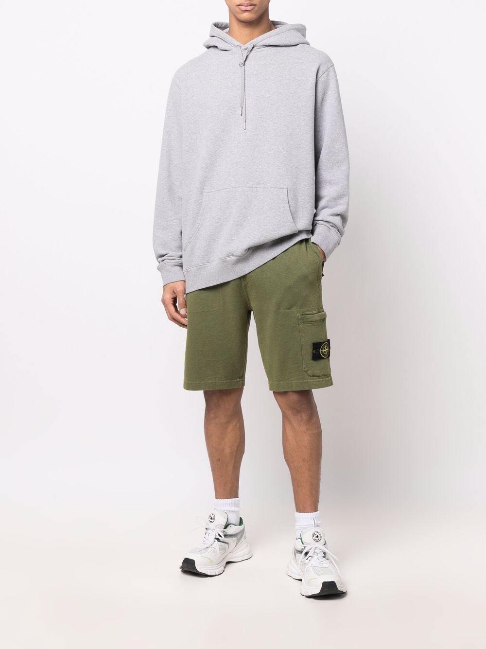 Stone Island Fleece shorts - Groen