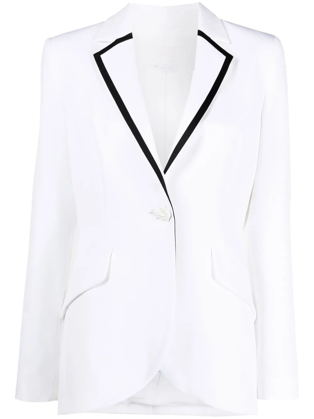 

Genny blazer con ribete en contraste - Blanco