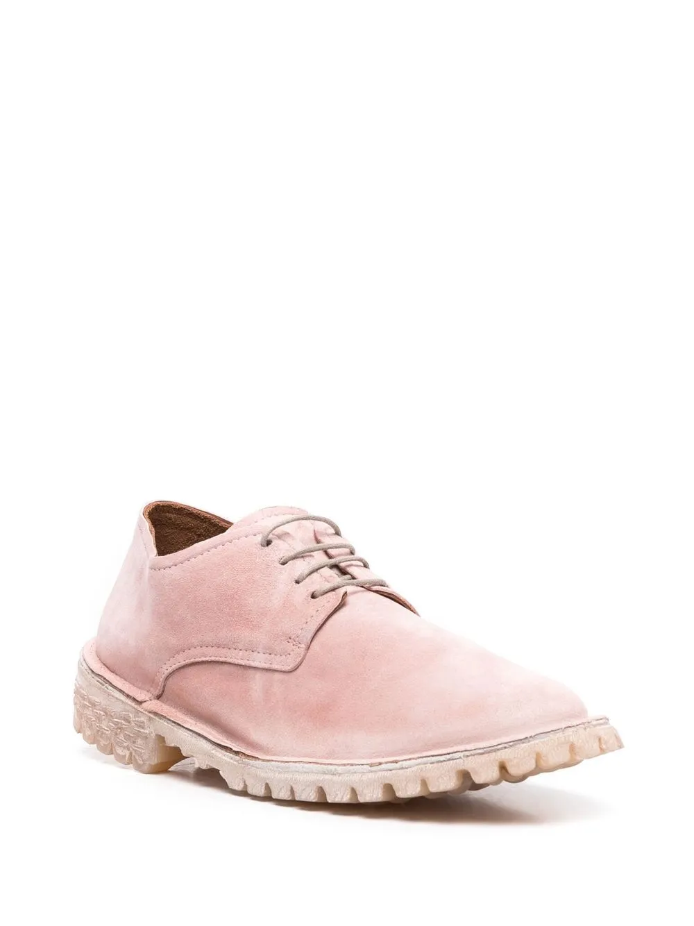  Moma Schnürschuhe Mit Runder Kappe   Rosa 