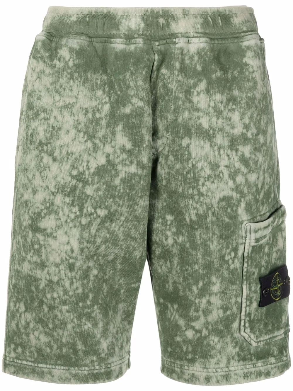 

Stone Island stone-wash track shorts - Green