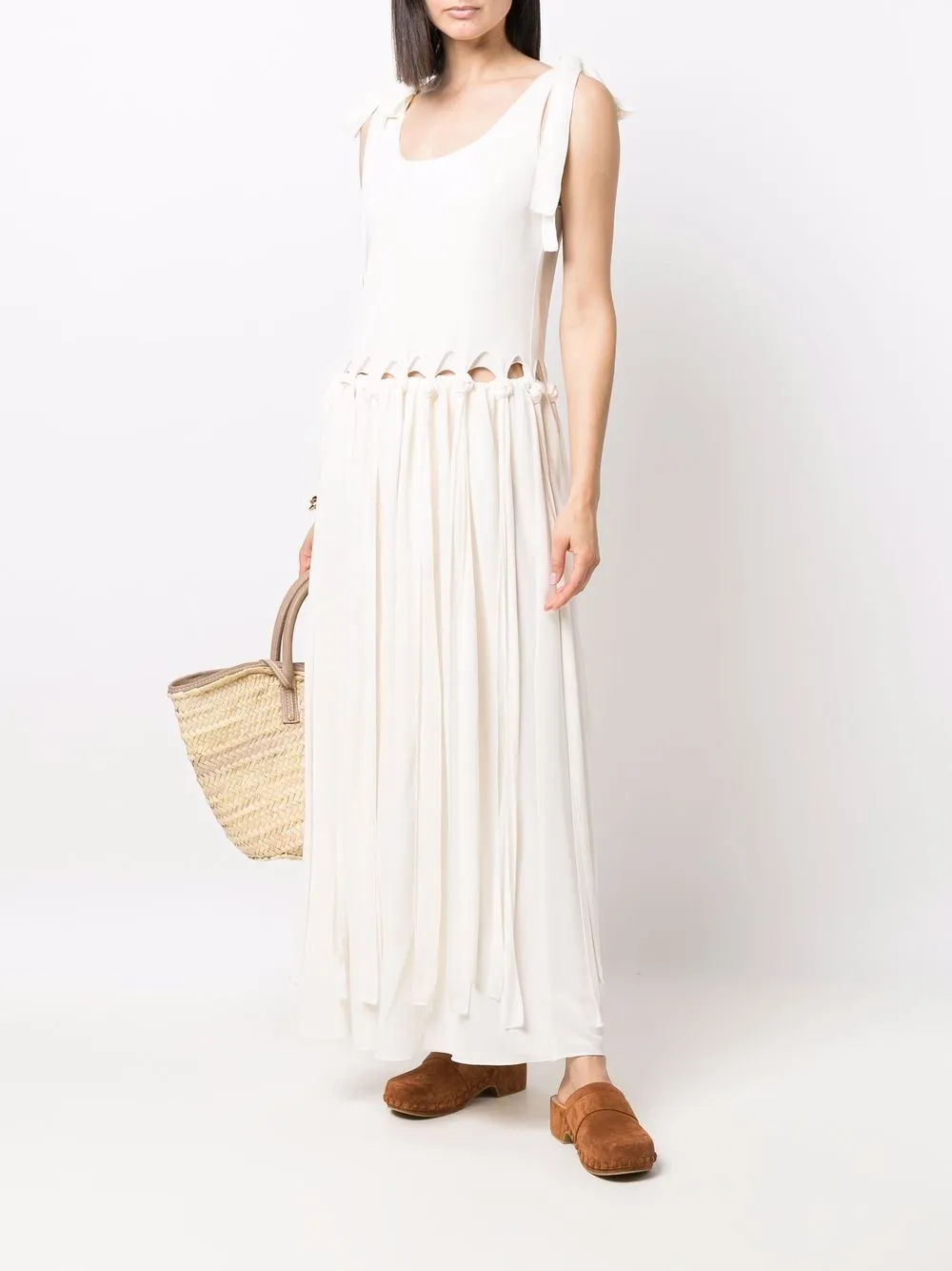 Chloé Maxi-jurk van crêpe - Beige