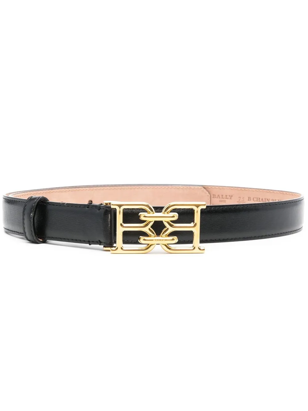 

Bally logo-buckle leather belt - Black